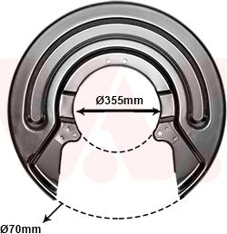 Van Wezel 5897373 - Lamiera paraspruzzi, Disco freno autozon.pro