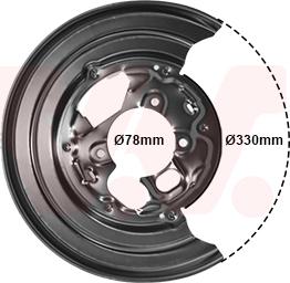 Van Wezel 5862373 - Lamiera paraspruzzi, Disco freno autozon.pro