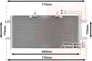 Van Wezel 58005195 - Condensatore, Climatizzatore autozon.pro