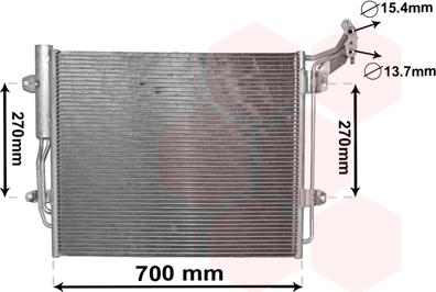 Van Wezel 58005324 - Condensatore, Climatizzatore autozon.pro