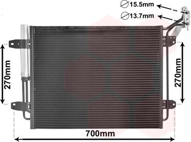 Van Wezel 58005291 - Condensatore, Climatizzatore autozon.pro