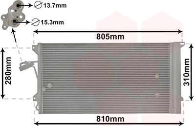 Van Wezel 58005244 - Condensatore, Climatizzatore autozon.pro