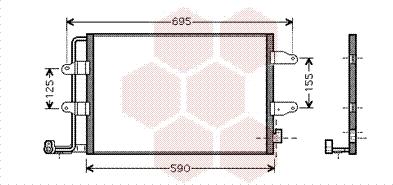 Van Wezel 58005252 - Condensatore, Climatizzatore autozon.pro