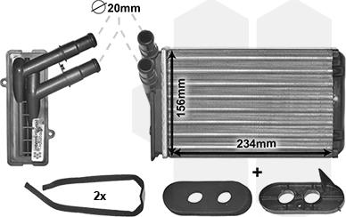 Van Wezel 58006060 - Scambiatore calore, Riscaldamento abitacolo autozon.pro