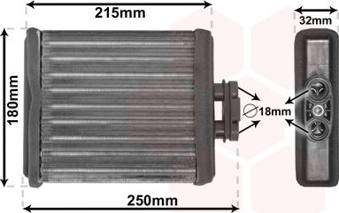 Van Wezel 58006196 - Scambiatore calore, Riscaldamento abitacolo autozon.pro