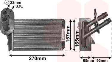 Van Wezel 58006173 - Scambiatore calore, Riscaldamento abitacolo autozon.pro