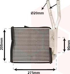 Van Wezel 58006301 - Scambiatore calore, Riscaldamento abitacolo autozon.pro