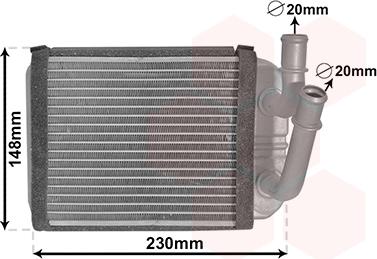 Van Wezel 58006381 - Scambiatore calore, Riscaldamento abitacolo autozon.pro