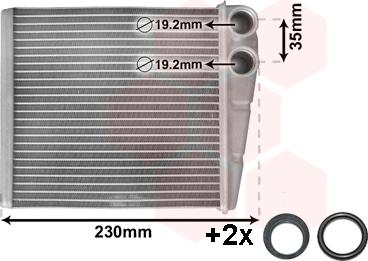 Van Wezel 58006229 - Scambiatore calore, Riscaldamento abitacolo autozon.pro