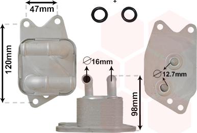 Van Wezel 58003405 - Radiatore olio, Cambio automatico autozon.pro