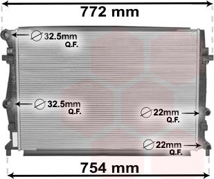 Van Wezel 58002343 - Radiatore, Raffreddamento motore autozon.pro