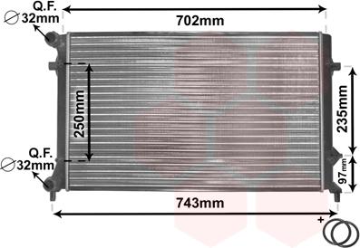 Van Wezel 58002204 - Radiatore, Raffreddamento motore autozon.pro