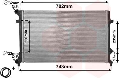 Van Wezel 58002205 - Radiatore, Raffreddamento motore autozon.pro