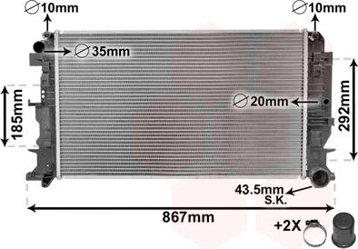 Van Wezel 58002271 - Radiatore, Raffreddamento motore autozon.pro