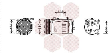 Van Wezel 5800K046 - Compressore, Climatizzatore autozon.pro