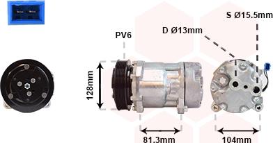 Van Wezel 5800K164 - Compressore, Climatizzatore autozon.pro