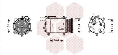 Van Wezel 5800K170 - Compressore, Climatizzatore autozon.pro