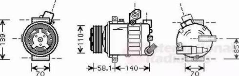 Van Wezel 5800K302 - Compressore, Climatizzatore autozon.pro