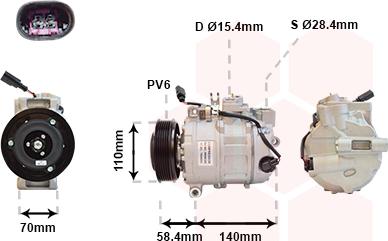 Van Wezel 5800K265 - Compressore, Climatizzatore autozon.pro