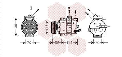 Van Wezel 5800K284 - Compressore, Climatizzatore autozon.pro