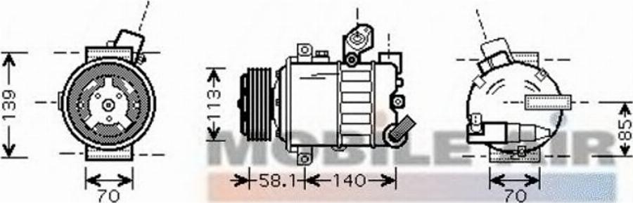 Van Wezel 5800K285 - Innesto elettromagnetico, Compressore clima autozon.pro