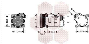 Van Wezel 5800K281 - Compressore, Climatizzatore autozon.pro