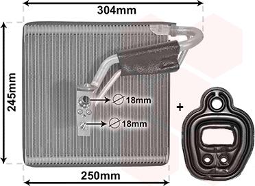 Van Wezel 5800V387 - Evaporatore, Climatizzatore autozon.pro