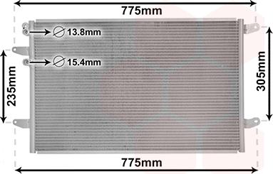 Van Wezel 58015709 - Condensatore, Climatizzatore autozon.pro