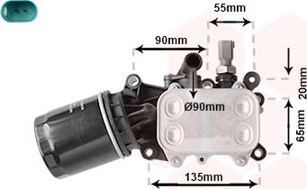 Van Wezel 58013722 - Radiatore olio, Olio motore autozon.pro