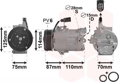 Van Wezel 5801K705 - Compressore, Climatizzatore autozon.pro