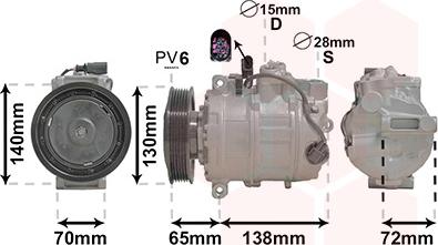 Van Wezel 5801K706 - Compressore, Climatizzatore autozon.pro