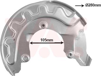 Van Wezel 5814371 - Lamiera paraspruzzi, Disco freno autozon.pro