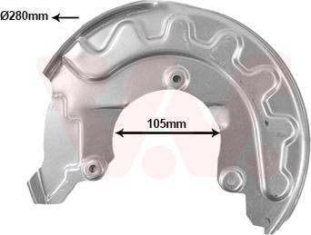 Van Wezel 5814372 - Lamiera paraspruzzi, Disco freno autozon.pro