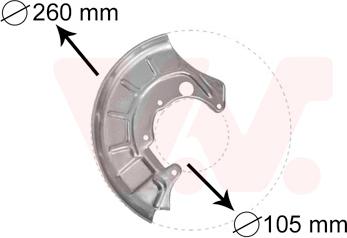 Van Wezel 5812372 - Lamiera paraspruzzi, Disco freno autozon.pro