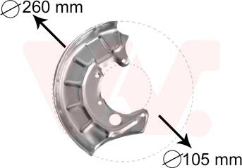 Van Wezel 5880372 - Lamiera paraspruzzi, Disco freno autozon.pro