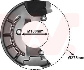 Van Wezel 5829372 - Lamiera paraspruzzi, Disco freno autozon.pro