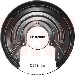 Van Wezel 5874374 - Lamiera paraspruzzi, Disco freno autozon.pro