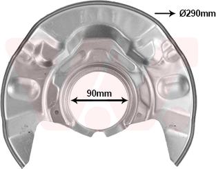Van Wezel 5393372 - Lamiera paraspruzzi, Disco freno autozon.pro