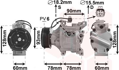 Van Wezel 5300K443 - Compressore, Climatizzatore autozon.pro