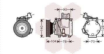 Van Wezel 5300K438 - Compressore, Climatizzatore autozon.pro