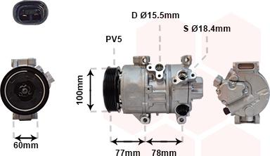 Van Wezel 5300K584 - Compressore, Climatizzatore autozon.pro