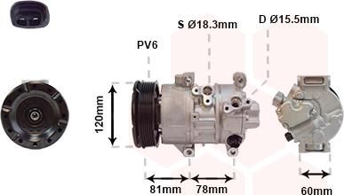 Van Wezel 5300K581 - Compressore, Climatizzatore autozon.pro