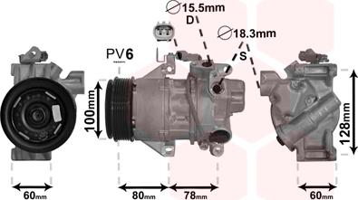 Van Wezel 5300K618 - Compressore, Climatizzatore autozon.pro