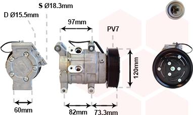 Van Wezel 5300K625 - Compressore, Climatizzatore autozon.pro