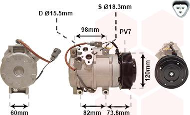 Van Wezel 5300K726 - Compressore, Climatizzatore autozon.pro