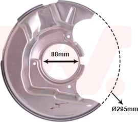 Van Wezel 5385372 - Lamiera paraspruzzi, Disco freno autozon.pro