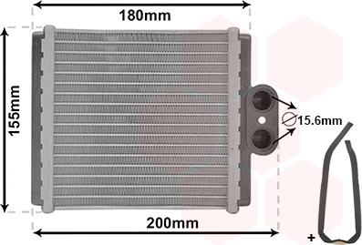 Van Wezel 52006093 - Scambiatore calore, Riscaldamento abitacolo autozon.pro