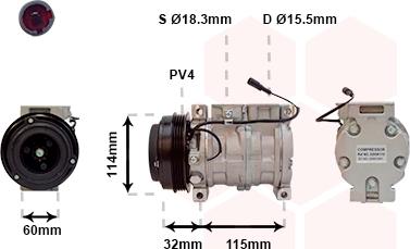 Van Wezel 5200K110 - Compressore, Climatizzatore autozon.pro