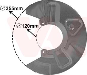 Van Wezel 5790371 - Lamiera paraspruzzi, Disco freno autozon.pro