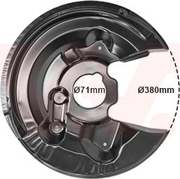 Van Wezel 5765374 - Lamiera paraspruzzi, Disco freno autozon.pro